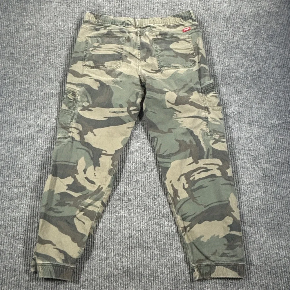 Wrangler Cargo Jogger Kids 16 Husky Green Camo Camouflage Pants 109MGHW7E